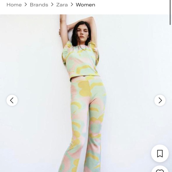 Zara Ruffled Jacquard Top - Picture 1 of 7